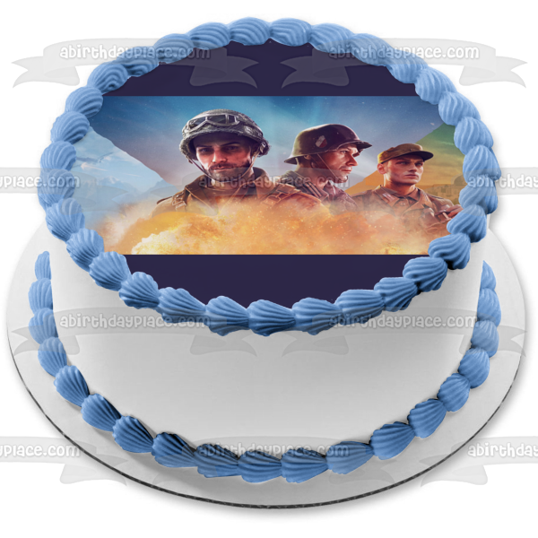 Imagen de decoración comestible para tarta del teniente Joe Conti y el mayor Blackmore de Company of Heroes ABPID57265 