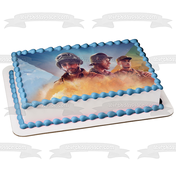 Imagen de decoración comestible para tarta del teniente Joe Conti y el mayor Blackmore de Company of Heroes ABPID57265 