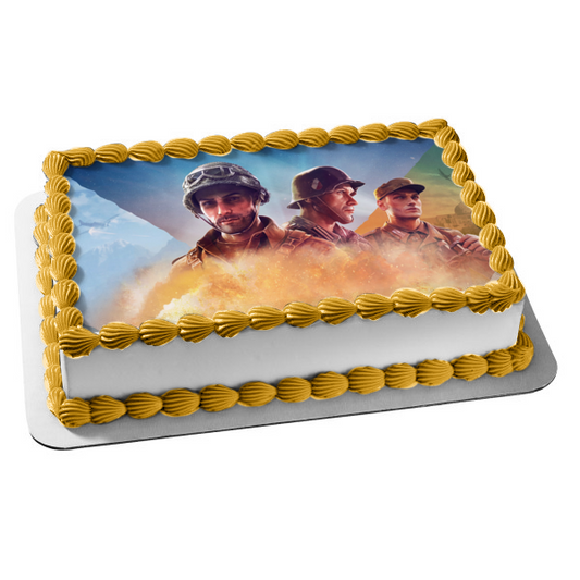 Imagen de decoración comestible para tarta del teniente Joe Conti y el mayor Blackmore de Company of Heroes ABPID57265 