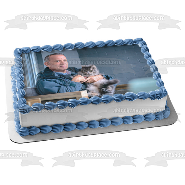 A Man Called Otto Otto Andersen and His Cat Edible Cake Topper Image ABPID57266