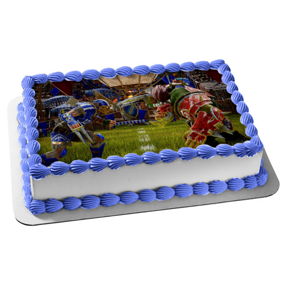 Adorno comestible para tarta con varios personajes de Blood Bowl 3 Imagen ABPID57271 