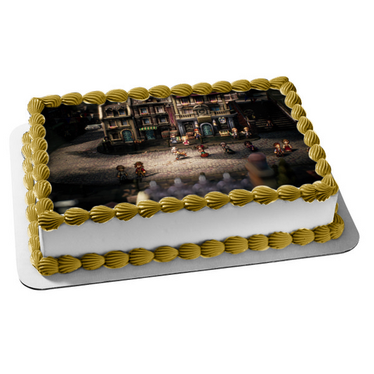 Octopath Traveler Game Scene Edible Cake Topper Image ABPID57282