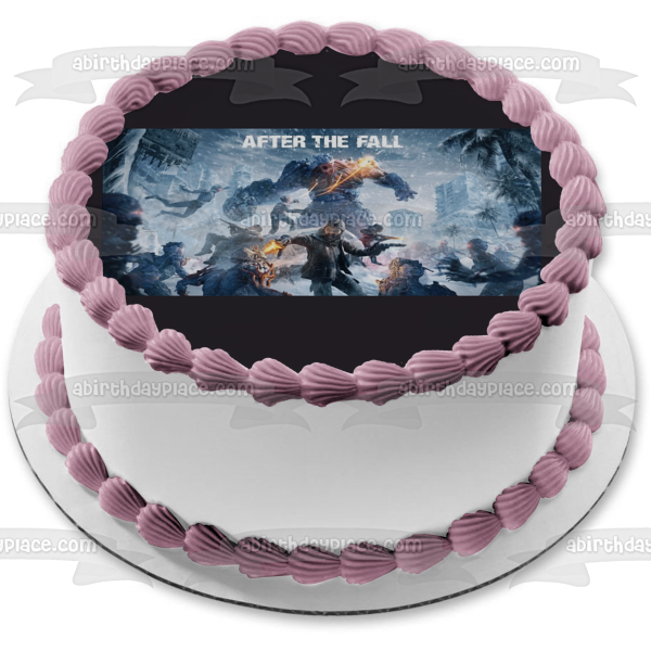After the Fall Various Characters In a Game Scene Edible Cake Topper Image ABPID57284