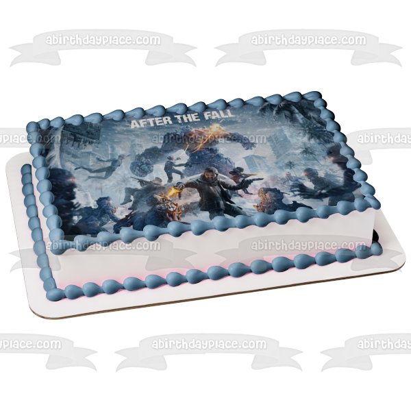 After the Fall Various Characters In a Game Scene Edible Cake Topper Image ABPID57284