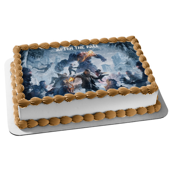 After the Fall Various Characters In a Game Scene Edible Cake Topper Image ABPID57284
