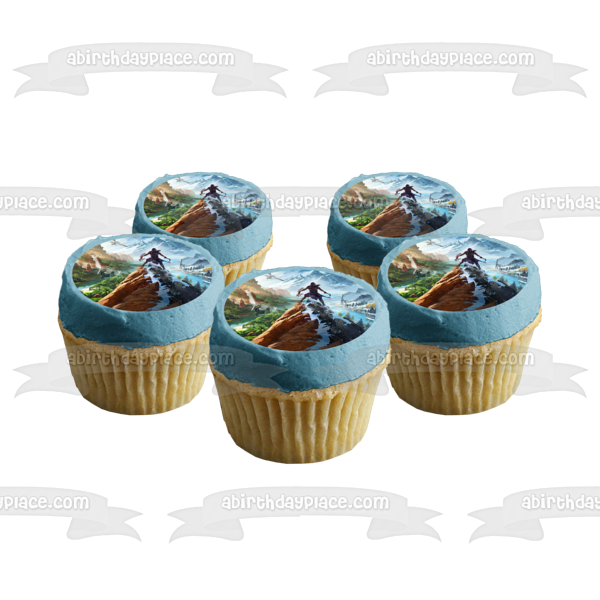 Horizon Call of the Mountain Game Scene Edible Cake Topper Image ABPID57290