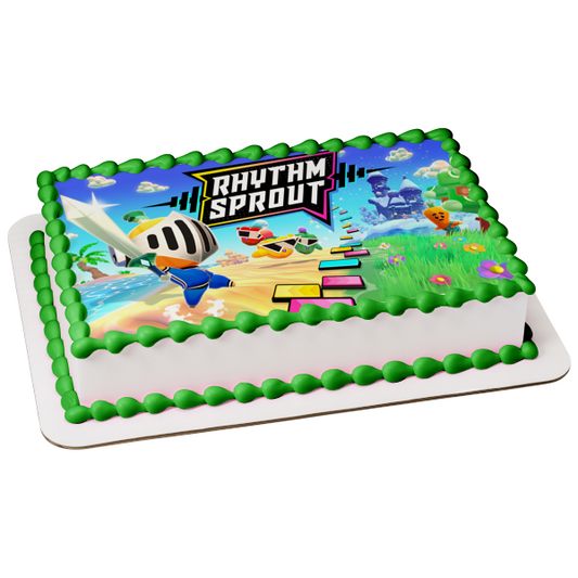 Adorno comestible para tarta con cebolla Rhythm Sprout, imagen ABPID57299 