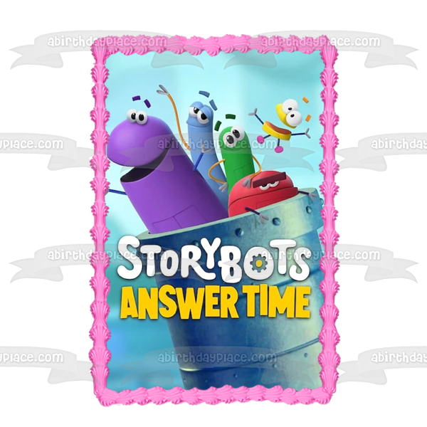 Storybots Answer Time Beep Bang Bing Boop and Bo Edible Cake Topper Image ABPID57293