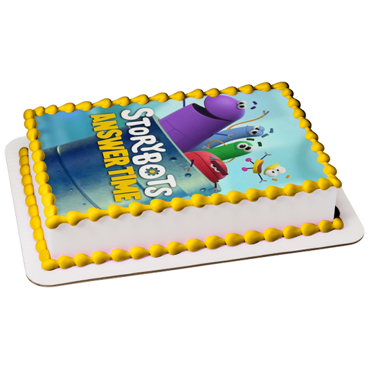 Storybots Tiempo de respuesta Beep Bang Bing Boop y Bo Adorno comestible para tarta Imagen ABPID57293 