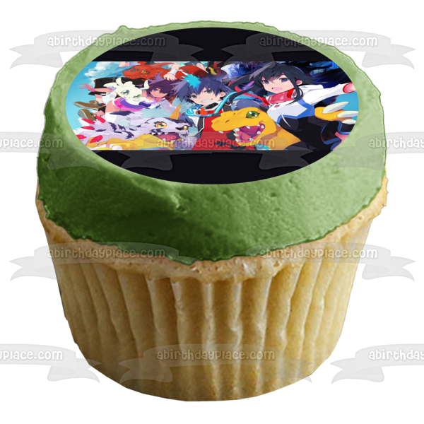 Digimon World: Next Order  Shiki Metalgarurumon Takuto and Kouta Hirose Edible Cake Topper Image ABPID57306