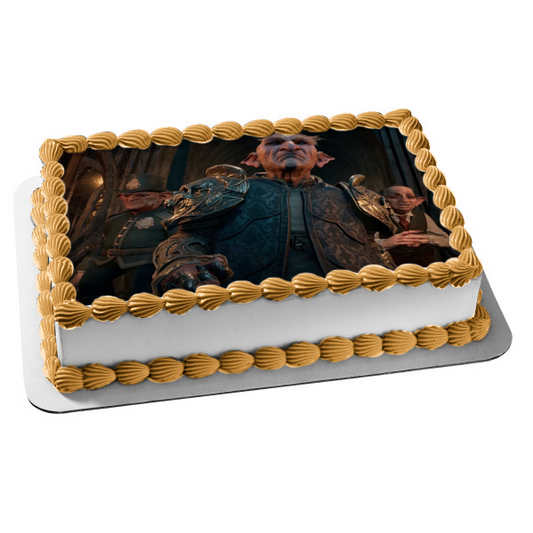 Adorno comestible para tarta con Ranrock y otros duendes de Hogwarts Legacy, imagen ABPID57325 