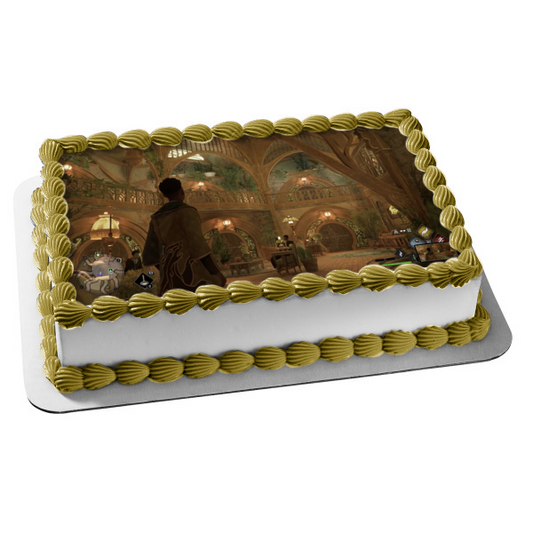 Imagen comestible para decoración de tarta con escena del juego Hogwarts Legacy ABPID57328 