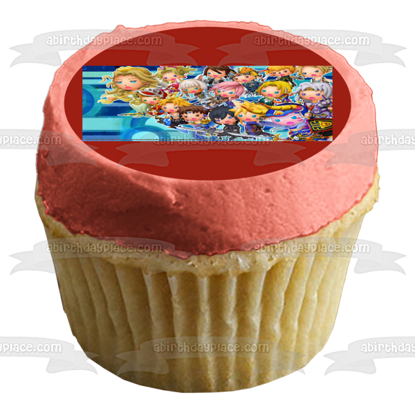 Final Fantasy Grandmasters Zack Fair Angeal Hewley Genesis Rhapsodos and Sephiroth Edible Cake Topper Image ABPID57298