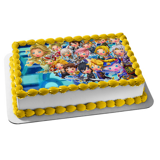 Final Fantasy Grandmasters Zack Fair Angeal Hewley Genesis Rhapsodos y Sephiroth Imagen comestible para decoración de tarta ABPID57298 