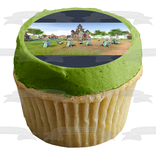 Imagen de decoración comestible para tarta de los colonos Dario Pilgrim Helias y Erec ABPID57318 