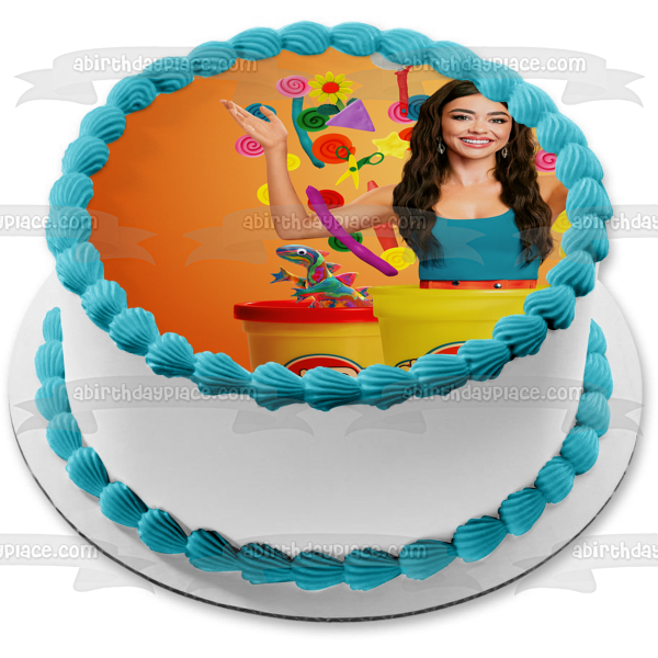 Play-Doh Squished Sarah Hyland Edible Cake Topper Image ABPID57312