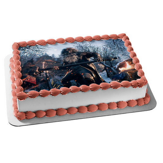 Imagen comestible para decoración de tarta con escena del juego de Resident Evil Village ABPID57315 