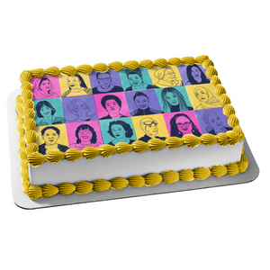 Happy Women's History Month with a Group of Women Edible Cake Topper Image ABPID57340