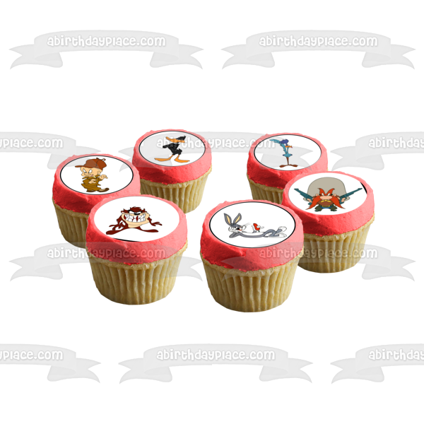 Loony Tunes  Bugs Bunny Tweety Sylvester Porky Pig and Marvin the Martian Edible Cupcake Topper Images ABPID04495