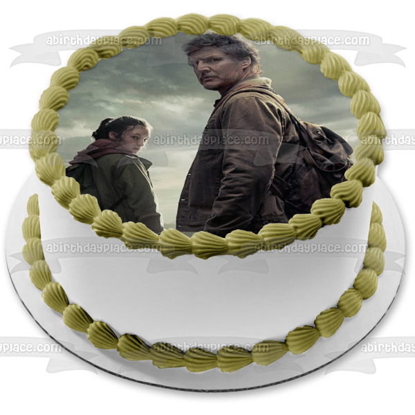 The Last of Us Joel Miller and Ellie Williams Edible Cake Topper Image ABPID57361