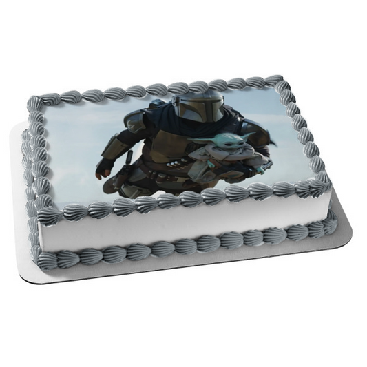 Adorno comestible para tarta de Star Wars The Mandalorian Grogu Imagen ABPID57417 