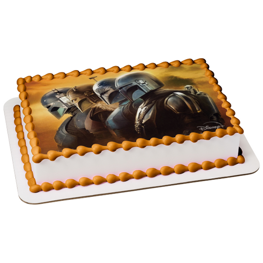 Imagen de decoración comestible para tarta mandaloriana de Star Wars ABPID57419 