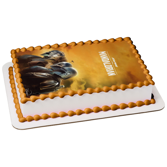 Imagen de decoración comestible para tarta mandaloriana de Star Wars ABPID57420 