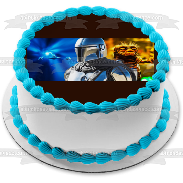 Star Wars The Mandalorian Edible Cake Topper Image ABPID57421