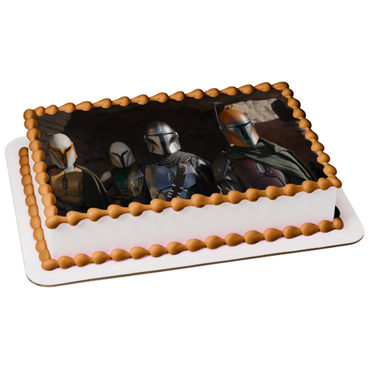 Imagen de decoración comestible para tarta mandaloriana de Star Wars ABPID57414 