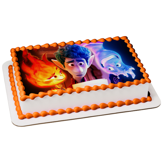 Elemental Wade Ripple and  Ember Lumen Edible Cake Topper Image ABPID57385