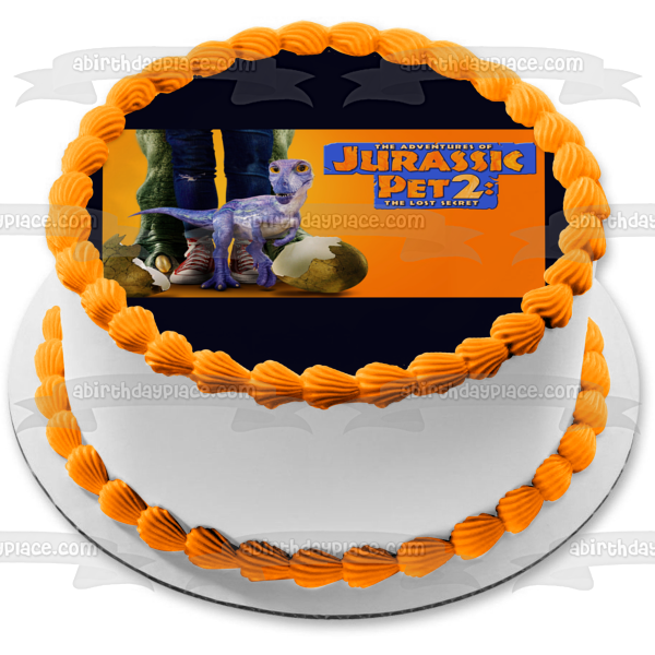 Las aventuras de Jurassic Pet: El dinosaurio bebé secreto perdido Imagen de decoración comestible para tarta ABPID57392 
