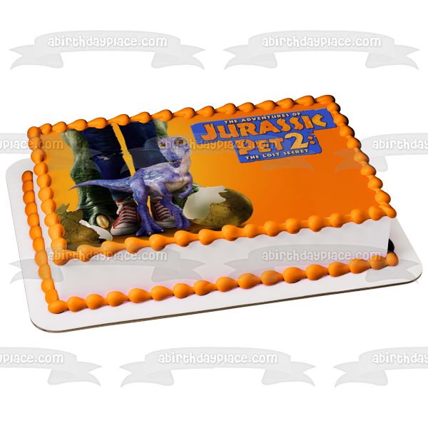 Las aventuras de Jurassic Pet: El dinosaurio bebé secreto perdido Imagen de decoración comestible para tarta ABPID57392 