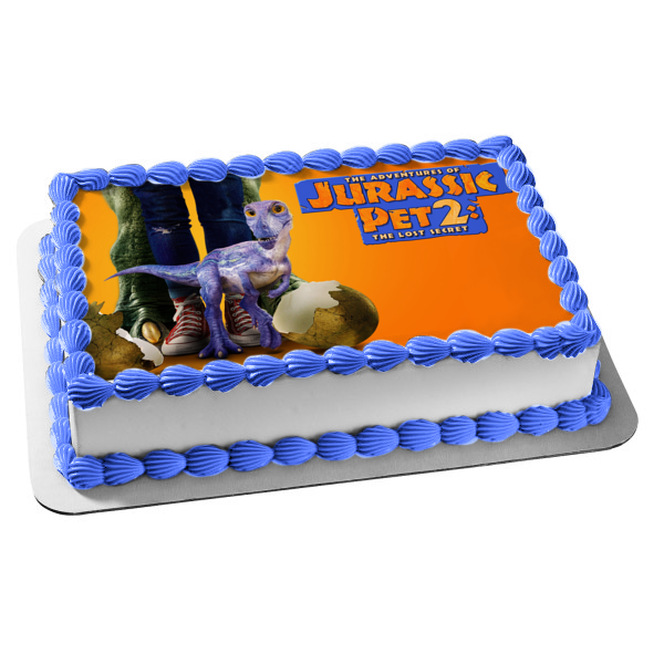 Las aventuras de Jurassic Pet: El dinosaurio bebé secreto perdido Imagen de decoración comestible para tarta ABPID57392 