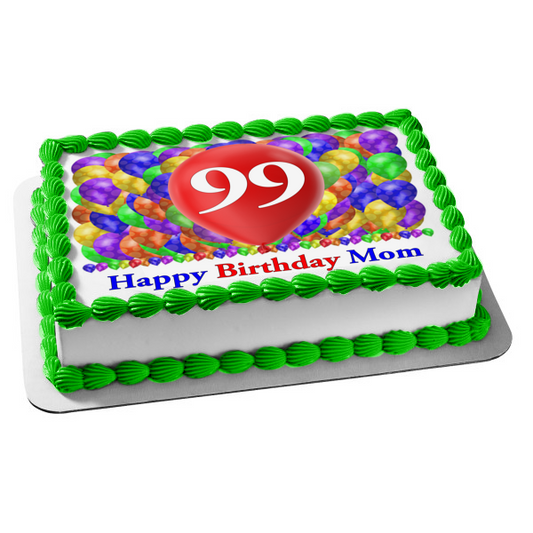 Colorful Balloons Collage Edible Cake Topper Image ABPID57440