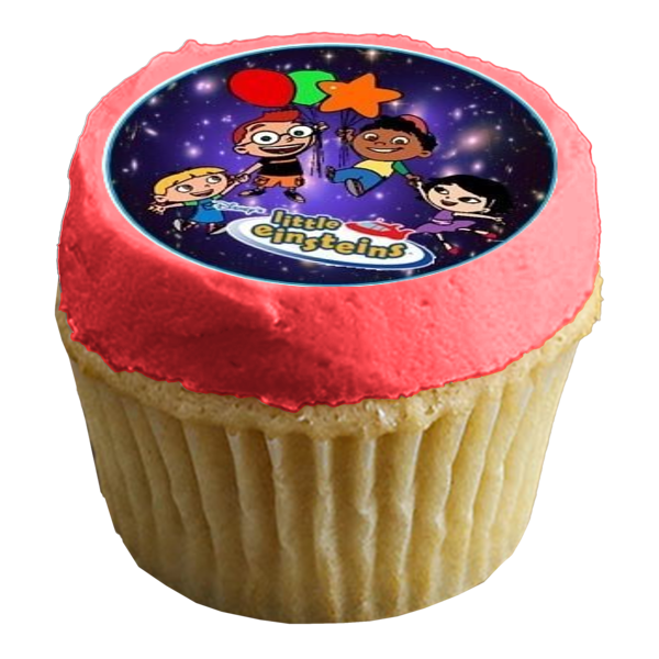 Little Einsteins Logo Spaceship Balloons Leo Annie June and Quincy with Spaceships and Balloons Edible Cupcake Topper Images ABPID06720