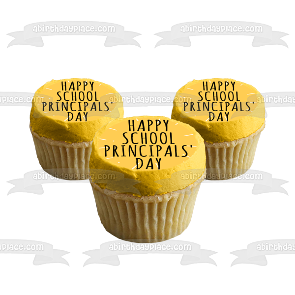 Happy School Principal's Day Edible Cake Topper Image ABPID57453