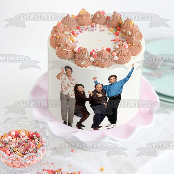 Seinfeld Kramer Elaine George and Jerry Edible Cake Topper Image ABPID57488