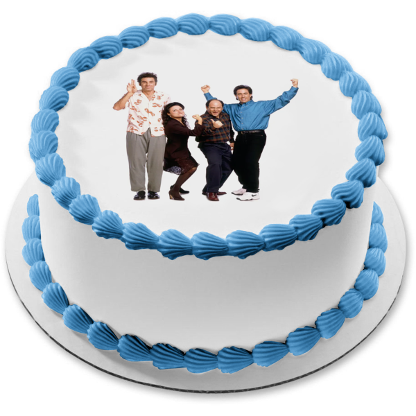 Seinfeld Kramer Elaine George and Jerry Edible Cake Topper Image ABPID57488