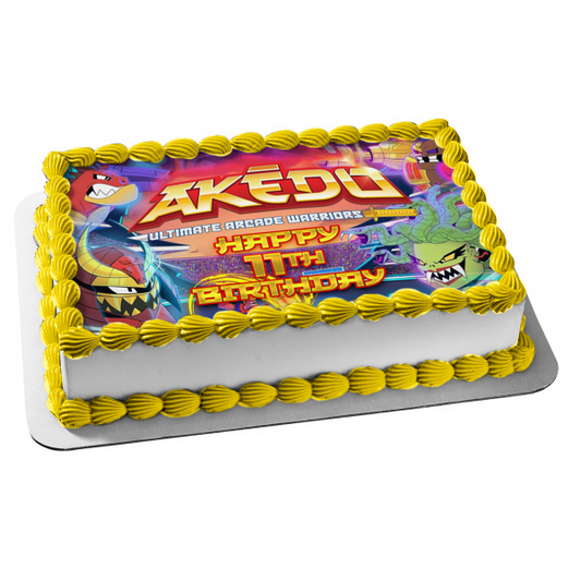 Akedo Arcade Warriors Various Characters Edible Cake Topper Image ABPID57494