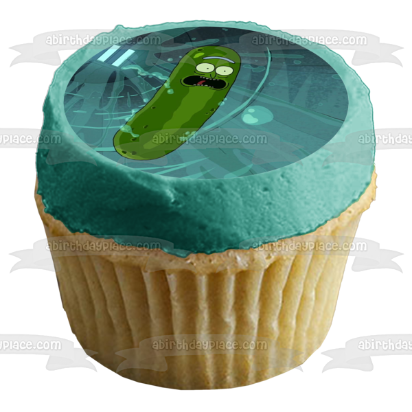 Rick and Morty Pickle Rick Sanchez In the Sewer Edible Cake Topper Image ABPID57499