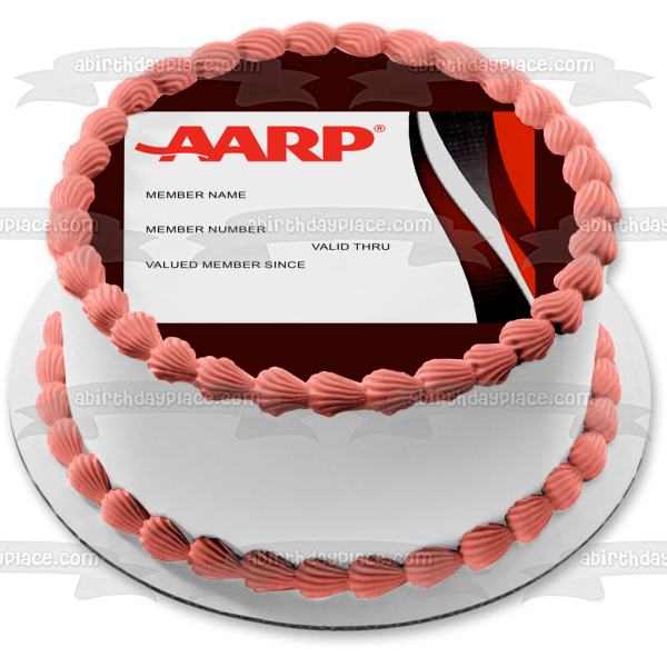 Gettin Up There Aarp Card Edible Cake Topper Image ABPID57503