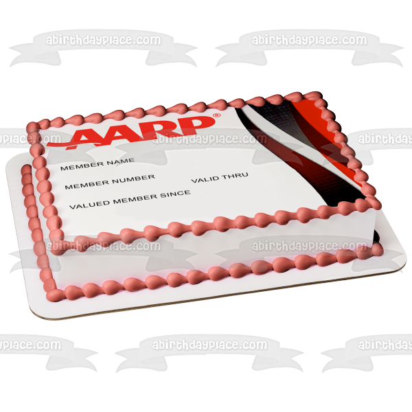 Gettin Up There Aarp Card Edible Cake Topper Image ABPID57503