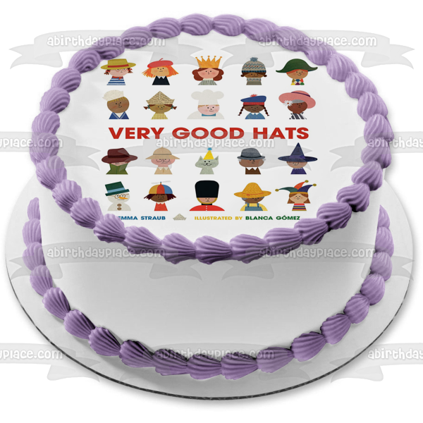 Imagen comestible para decoración de tarta con portada de libro de sombreros muy buenos ABPID57523 