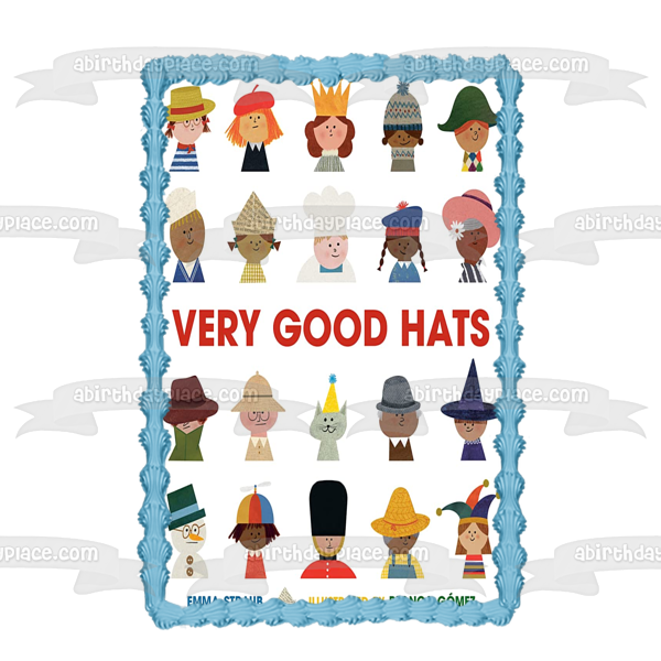 Imagen comestible para decoración de tarta con portada de libro de sombreros muy buenos ABPID57523 