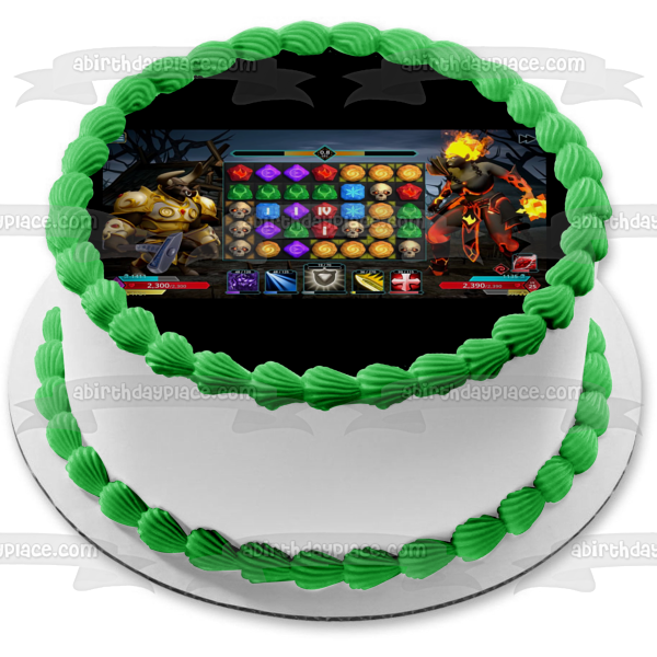 Puzzle Quest 3 Game Scene Edible Cake Topper Image ABPID57547