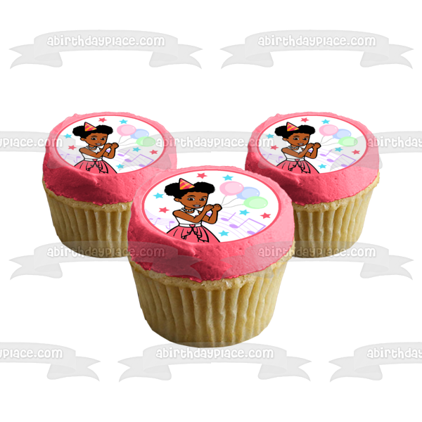 Gracie's Corner Name and Age Customize Edible Cupcake Topper Images ABPID57650