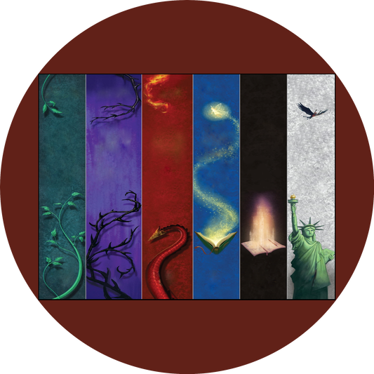 Imagen de decoración comestible para tarta con lomos de libros de la serie Land of Stories ABPID57652 