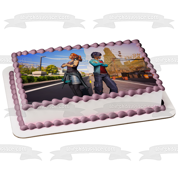 Road 96 Game Scene Edible Cake Topper Image ABPID57586