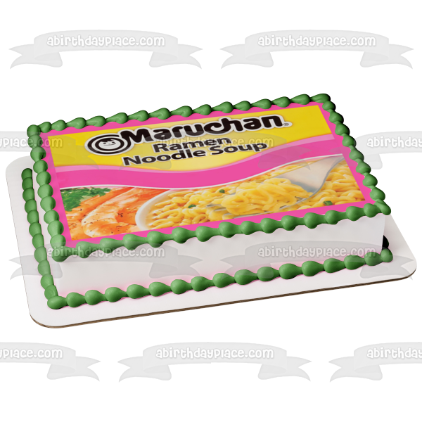 Maruchan Ramen Noodles Shrimp Flavor Customizeable Edible Cake Topper Image ABPID57660