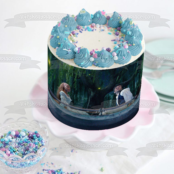 The Little Mermaid Ariel and Prince Eric Edible Cake Topper Image ABPID57664